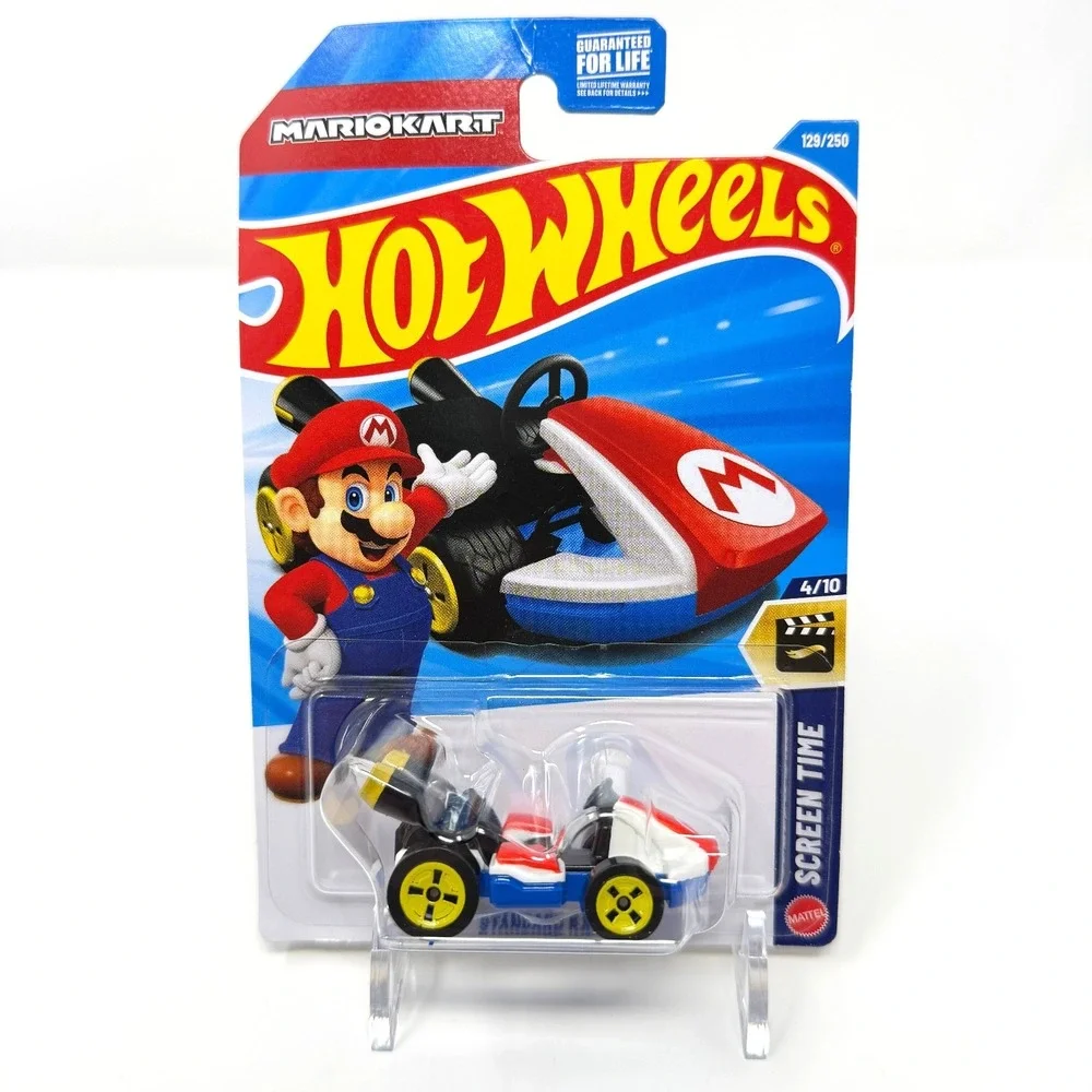 Hot Wheels Mario Kart Standard Kart Screen Time Red White 1:64